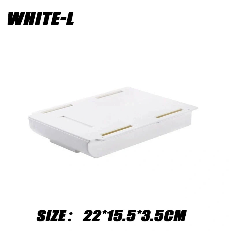 Hidden Drawer Organizer Self-Adhesive Desktop Small Drawer Cabinet Under Table Hidden Drawer Office Home Storage Tools