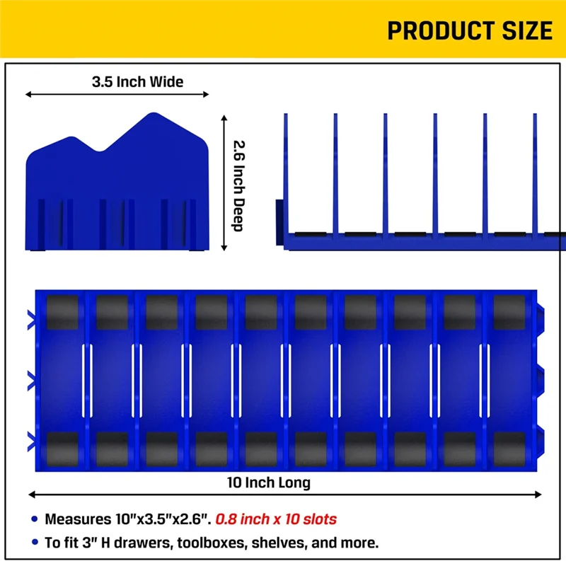 New Plier Organizer Rack, 10-Slot Pliers Cutters Organizer Rack ,Tool Organizer, Tool Drawer Toolbox Organizer