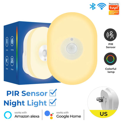 Smart Sensor Wifi Night Light Night Lights Plug Into Wall APP Control Dimmable Timing Atmosphere Wall Lamp For Bedroom