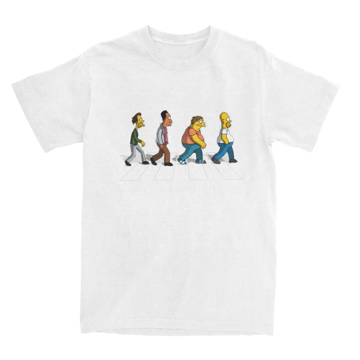 Mens T Shirt Simpsons DAD Sidewalk T-Shirts Fashion Summer Tees Aesthetic Design Cotton Clothing Gift