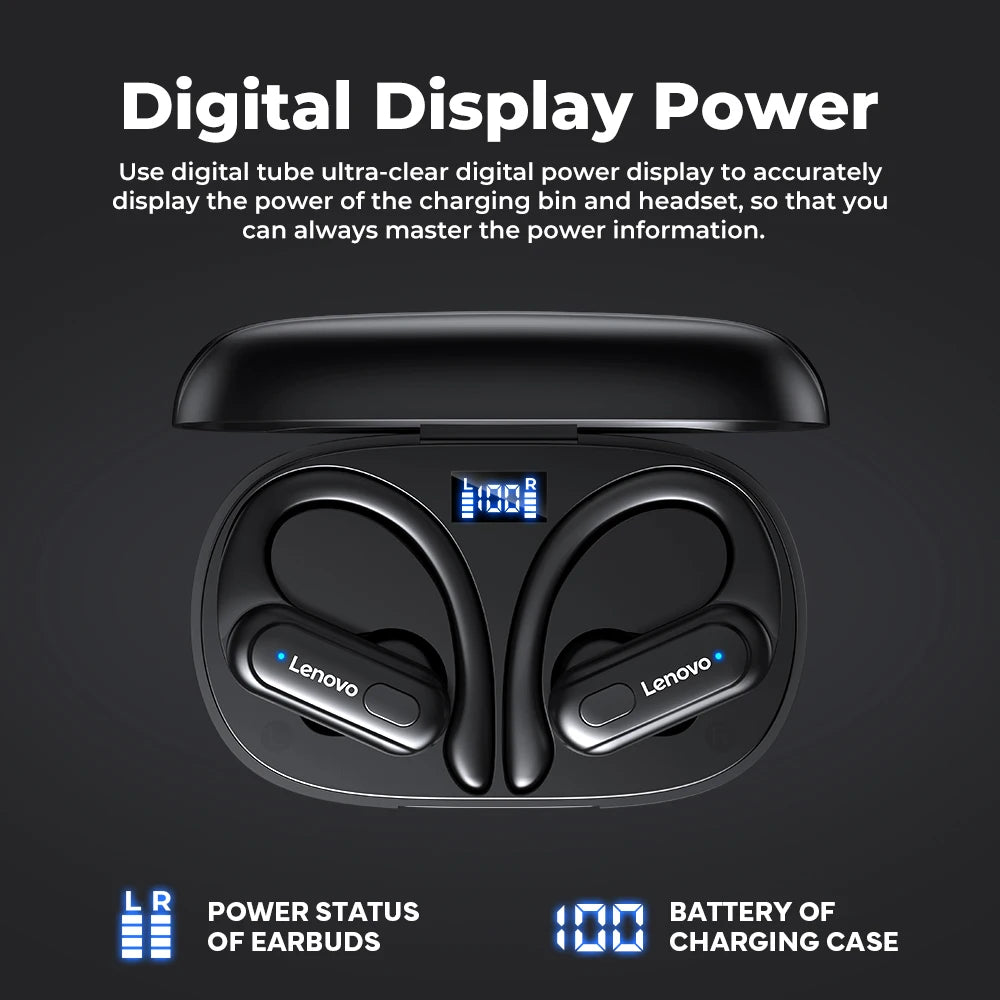 Original Erazer XT60 PRO Sports Wireless Headphones Bluetooth  Earphones HiFi Lenovo Earbuds with Mic Earhook