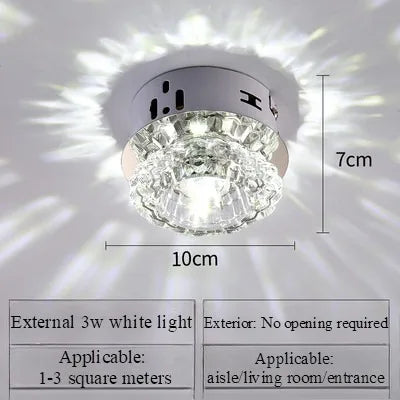 LED Ceiling Lamp for Aisle, Flush, Living Room, Crystal Corridor, Porch Light, Front Porch, Porch Light