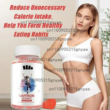 Saffron Extract Gummies - Containing Passion Fruit, St. John's Grass, GABA, and Vitamin D2- Emotional Support for Digestion