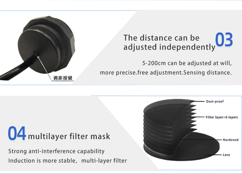 XKC-KD200 Active Infrared Sensors Intelligent Non-contact Sensor Switch for Smart Home Devices