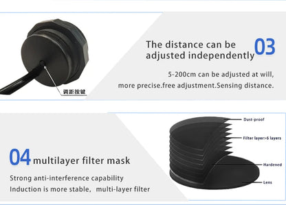 XKC-KD200 Active Infrared Sensors Intelligent Non-contact Sensor Switch for Smart Home Devices