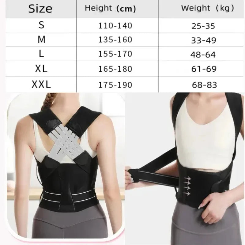 Back Posture Girdle for Women Men Shoulder Posture Corrector Back Support Gym Exercise Pilates Back Straightener Body Shape