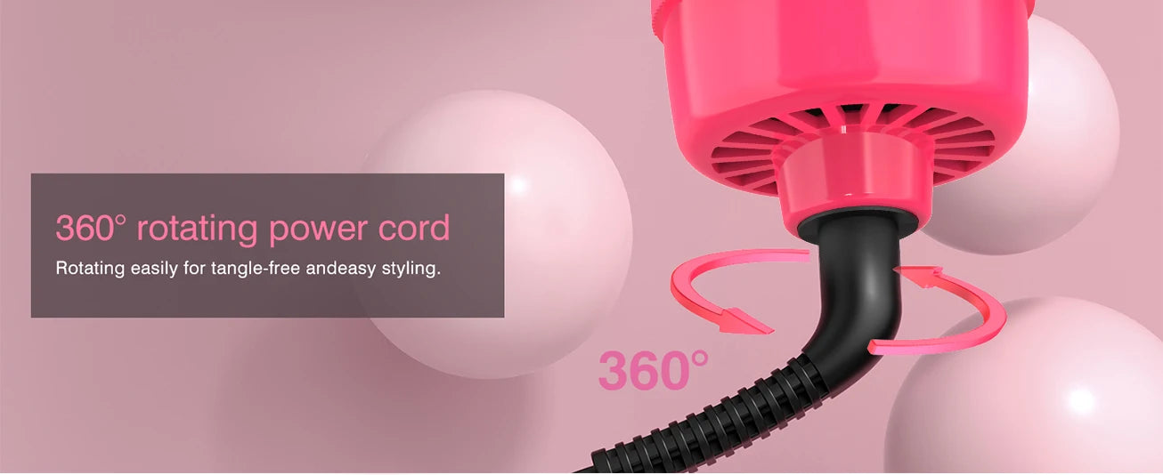 LISAPRO 2 IN 1 One Step Hair Dryer and Volumizer Hair Straightener Hot Air Brush Hair Curler Hair Beauty and Health Styling