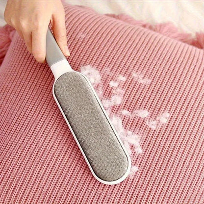 Double-sided Pet Hair Removal Brush - 1pc Reusable Lint Brush - Manual Electrostatic Sticky Lint Pet Hair Dust Brush for Clothin