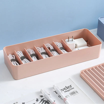 Cable Storage Box Dustproof Power Cable Storage  Wire Manager  Desktop Charging Cable Collect Box