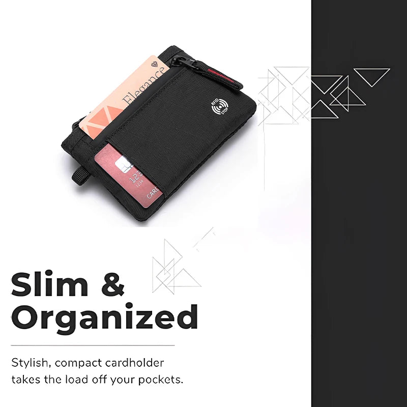 RFID Blocking Anti-Theft Slim Wallet - Compact Card Holder & Coin Purse for Men Women, Travel Essentials, NFC Protection