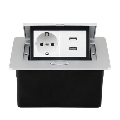 220V Desktop Power Socket Pop-up Hidden Socket EU Socket Built-in Socket With Dual USB Interface And type-C Interface