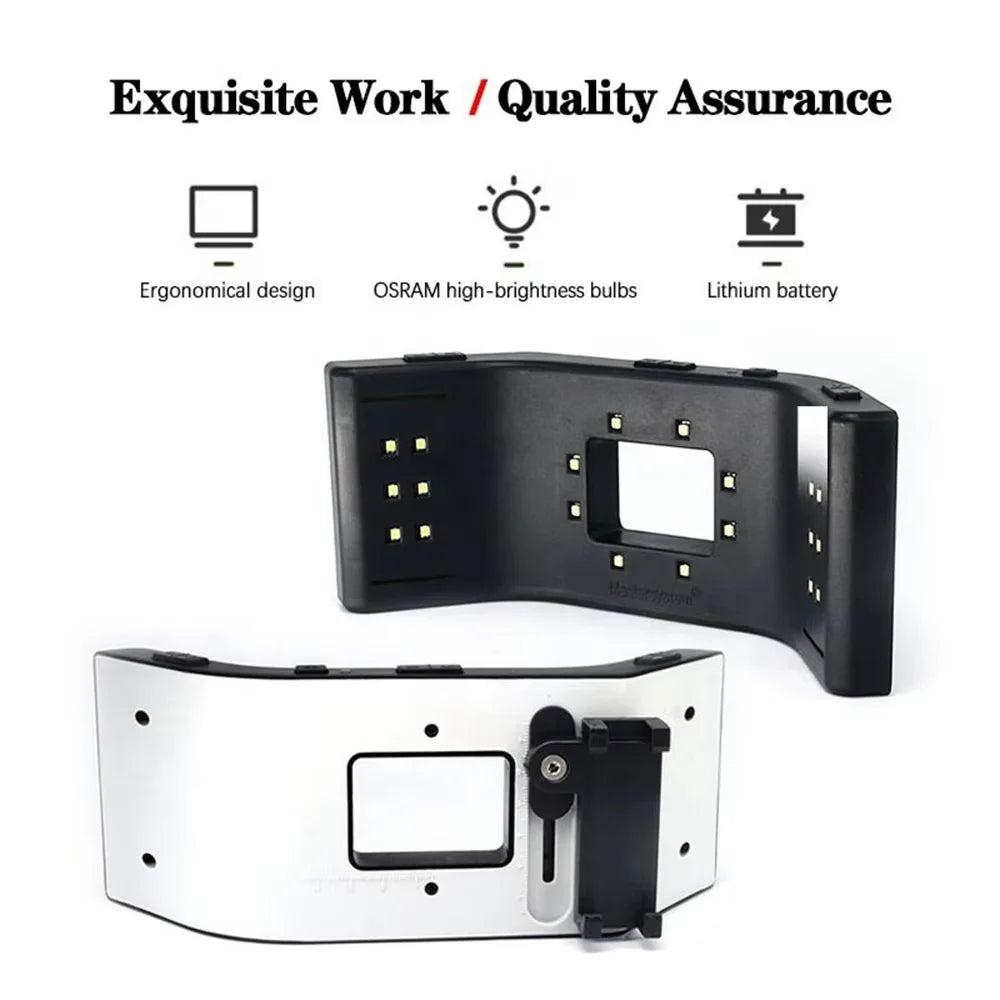 Dental Photography Kit with LED Light for Mobile Phone Oral Filling Photos Video Dentistry Camera Equipment Teeth Examination