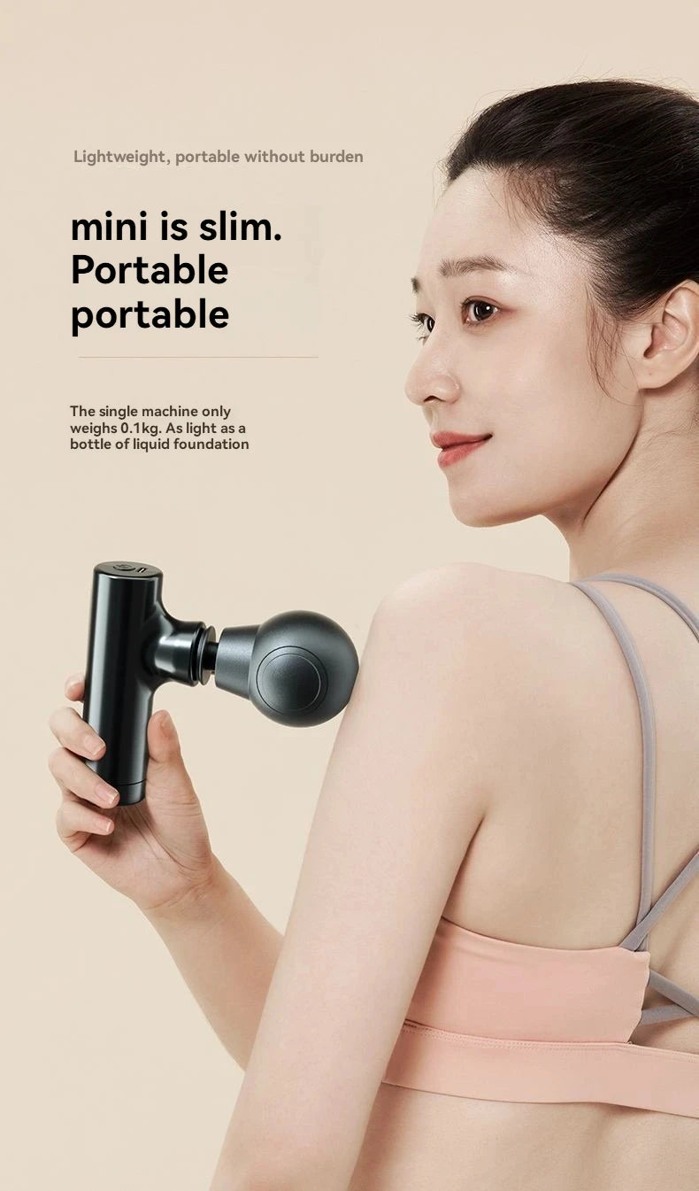 Portable Mini Massage Gun 3-Speed Deep Tissue for Shoulder Leg Foot Muscles Home Gym Use Mute Handheld Massager