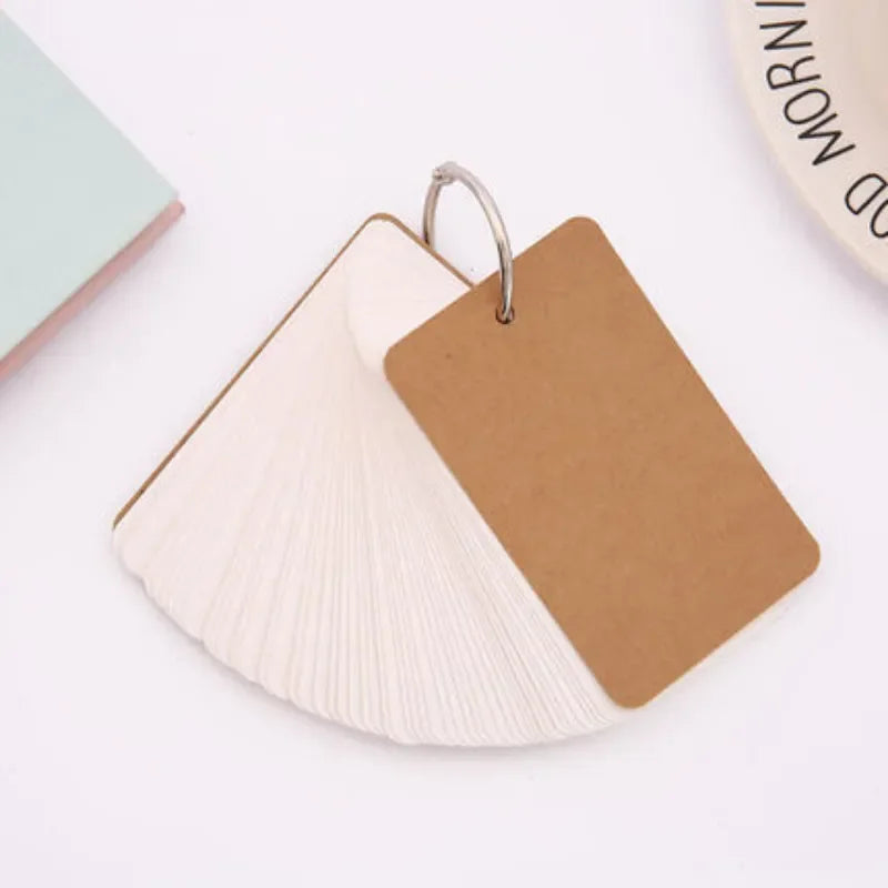 50 Sheets/set Blank Mini Notepad Memo Pad Portable Binder Mini Notebook Stationery Sticky Note for Students Staff