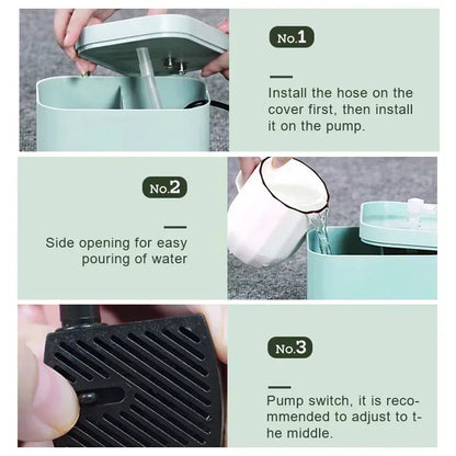 15L Ultra Quiet USB Pet Fountain with Built in Filter for Cats Dogs Auto Fill Water Dispenser Noise Free Hydration Bowl