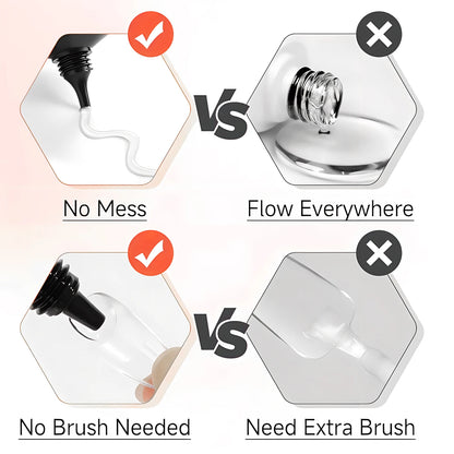 Solid Nail Glue Nail Tips Gel for Press On Nails,Acrylic Nail Gel for Manicure Extension,False Nails Adhesive Glue Long Lasting