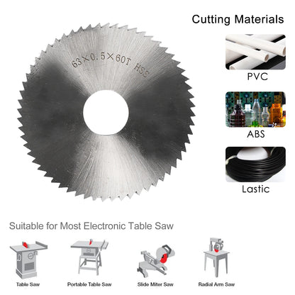 2.5inch Circular Saw Alloy Saw Blade Diameter 63mm HSS Saw Blade Emery Saw Blade Resin Saw Blade Electric Saw Blade Power Tools