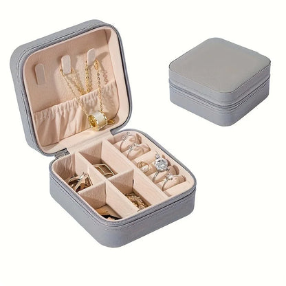 A portable organizer for travel jewelry boxes, storage bags, rings, earrings, necklaces, and bracelets - the perfect gift for wo