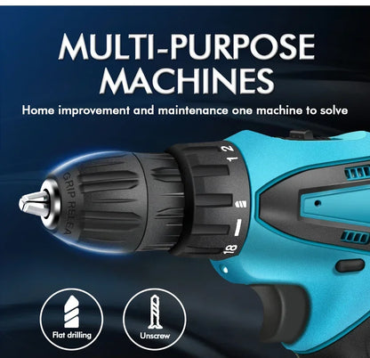 Rechargeable Lithium Battery Electric Hand Drill Electric Screwdriver Cordless Power Drills Home DIY Electric Drill