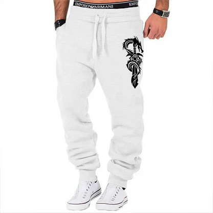 Sword Dragon Killer Printed Trousers Sweatpants Casual Athletic Fitness Joggers