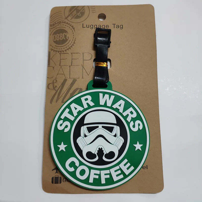 Cartoon Star Wars Travel Luggage Tag Cute Suitcase ID Addres Holder Boarding Baggage Tag Label Adorable Pendant Gift Accessories