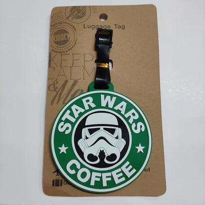 Cartoon Star Wars Travel Luggage Tag Cute Suitcase ID Addres Holder Boarding Baggage Tag Label Adorable Pendant Gift Accessories