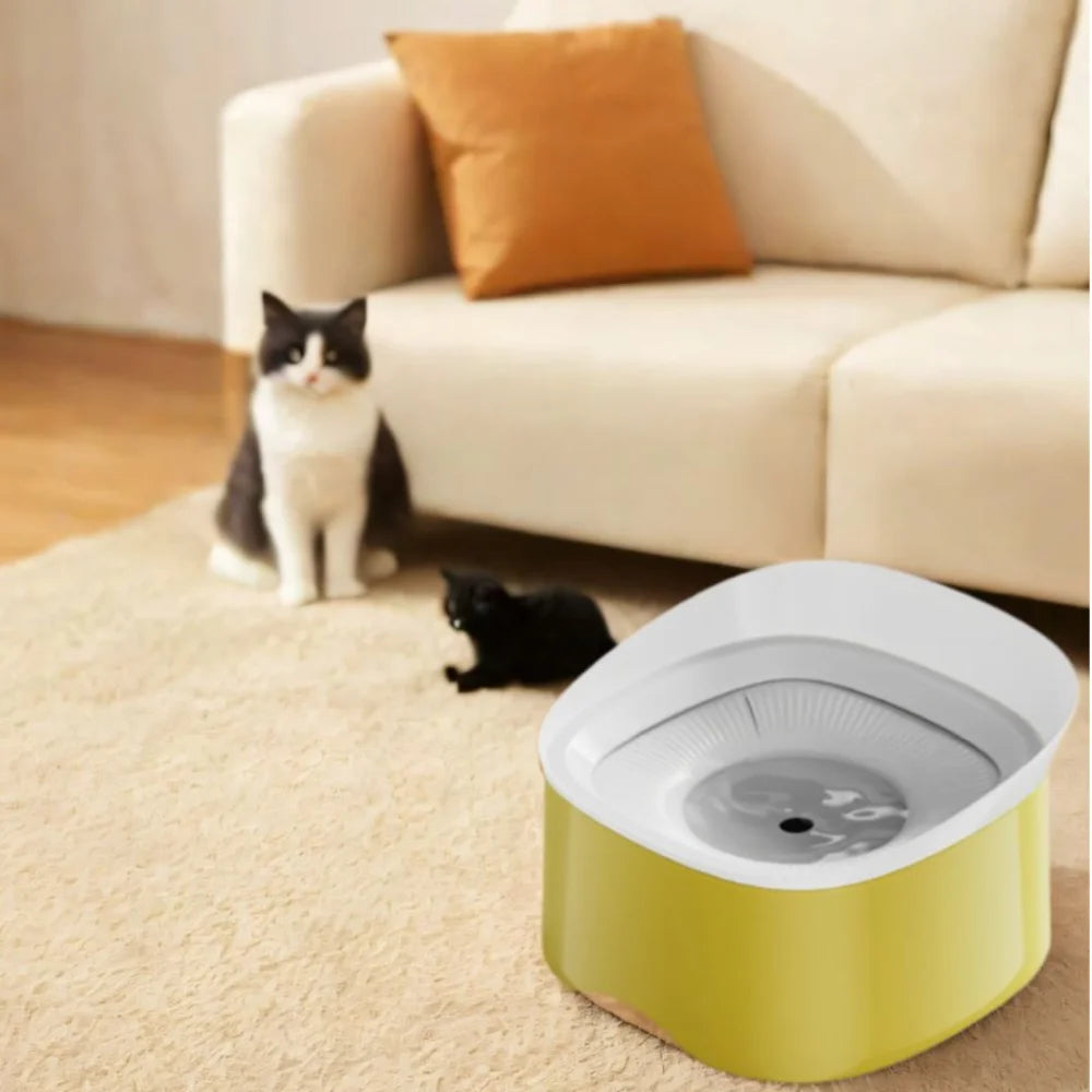 Spill-Proof Dog Floating Bowl No Wet Mouth Detachable Pet Water Dispenser Plastic Large Capacity Automatic Drinking Bowl Home