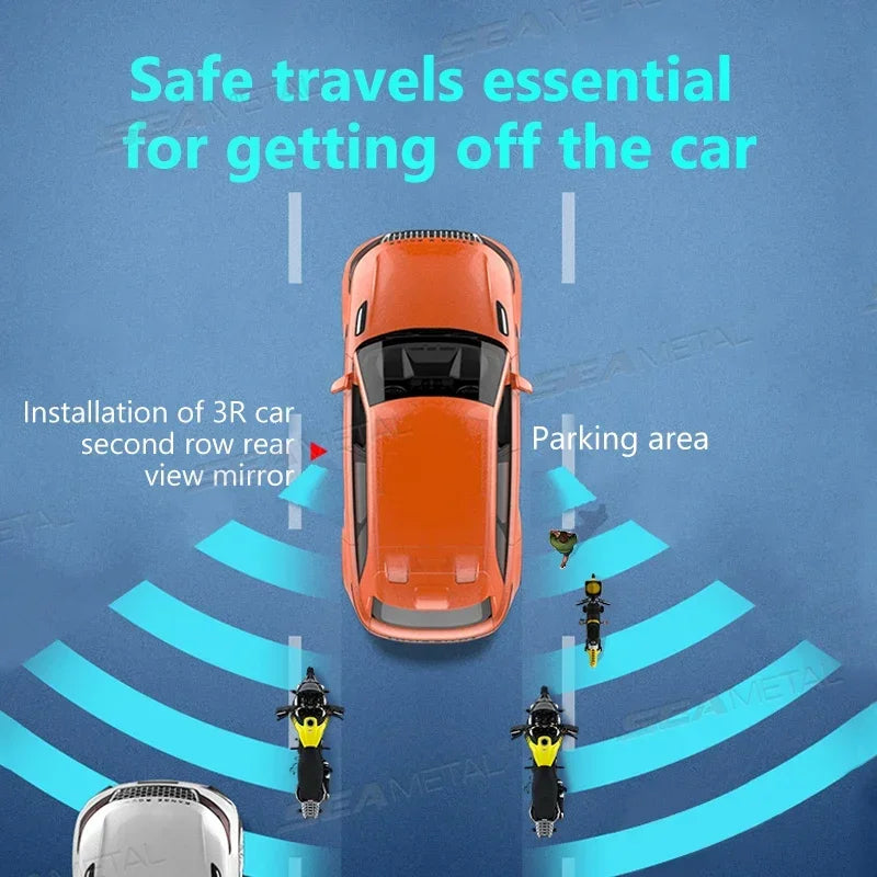 2Pcs Car Convex HD Mirror for Back Passenger Adjustable Self-Adhesive Blind Spot Rear View Mirror Wide Angle Rearview Mirror