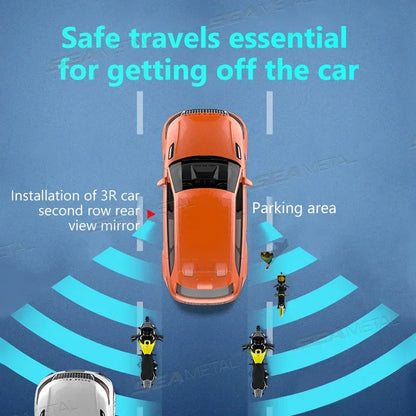 2Pcs Car Convex HD Mirror for Back Passenger Adjustable Self-Adhesive Blind Spot Rear View Mirror Wide Angle Rearview Mirror