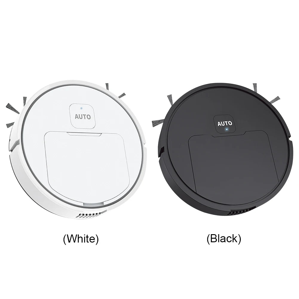 3-in-1 Robot Vacuum Cleaner USB Rechargeable 1000Pa Suction Robotic Vacuum and Mop Combo for Home Floor Washing Carpet Pet Hair