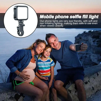 Phone Light, Portable 3-Levels Fill Light for Photography, Battery-Powered Video Light, Adjustable Brightness, Clip-On Phone