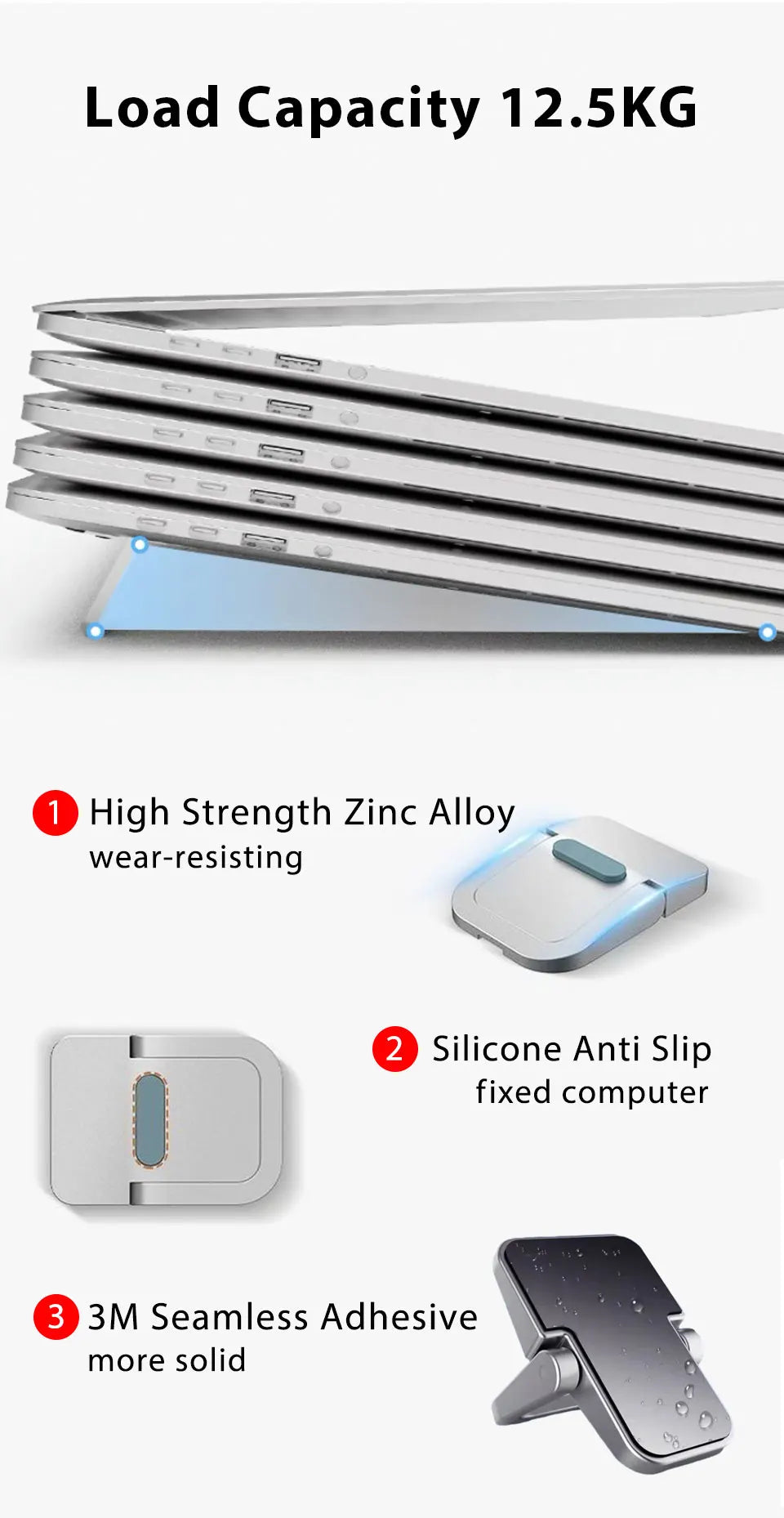 Laptop Stands Bracket 2 Adjustable Angles Foldable Portable Bracket  Computer Keyboard Heat Dissipation Holder Legs Accessories