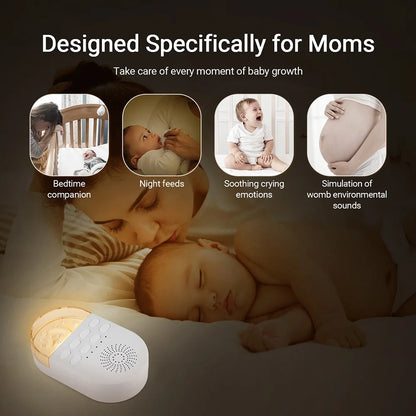 Portable White Noise Machine For Sleeping Baby Sleep Aid Noise Machine Kids Sleep Night Light 24 Natural Sounds Baby Sleeper