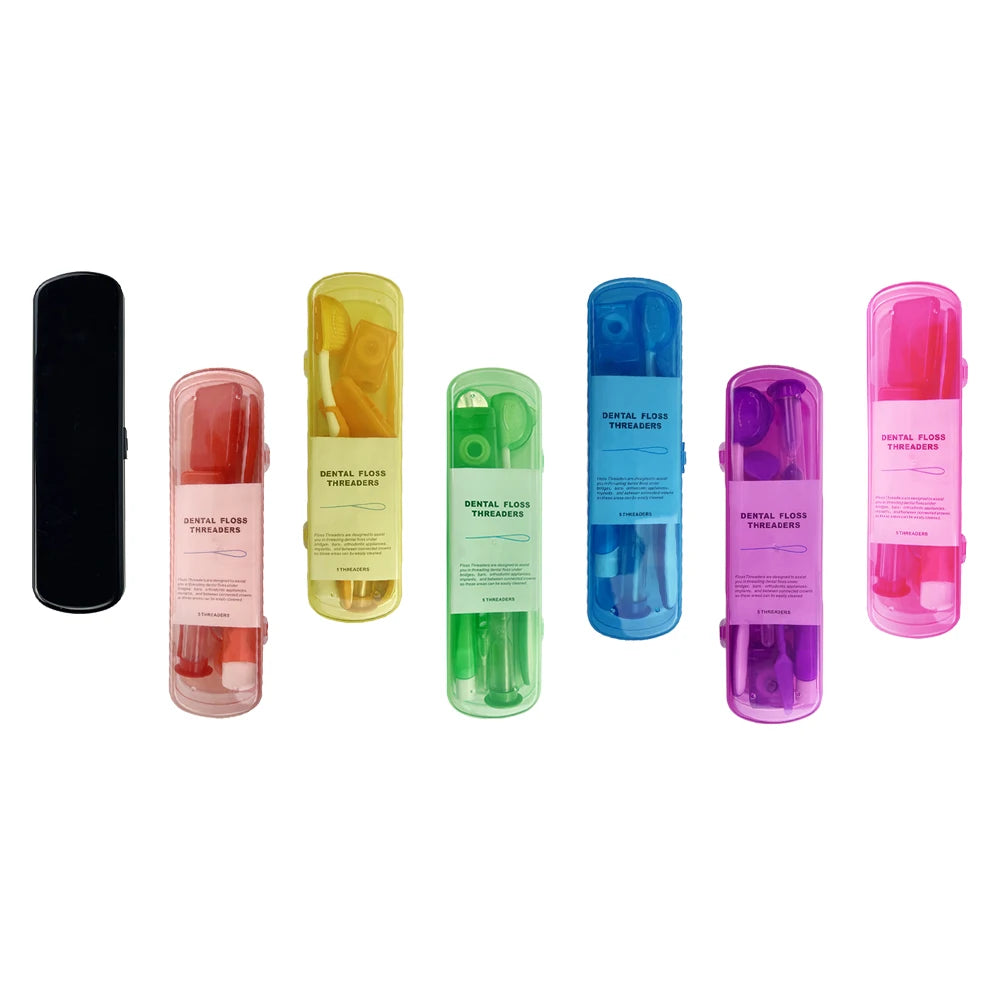 Dental Oral Care Tool Kit Orthodontic Teeth Cleaning Whitening Tool Portable Interdental Brush Foldable Dental Mirror Toothbrush