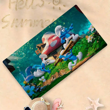 Cartoon S-Smurfs Cartoon Beach Towel Cute Kawaii Room Decor Bath Girls Children Hand Towels For Bathroom Shower
