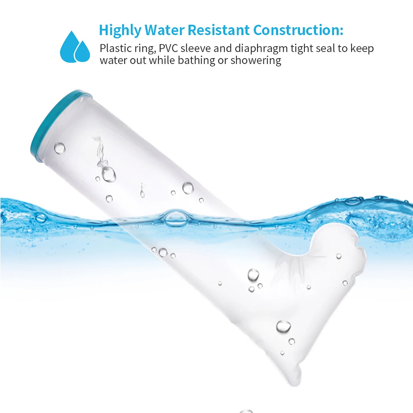 Bath Leg Cover 104cm PP Silicone PVC  Water Resistant Shower Leg Cover for Adult Reusable Bath Leg Cover Shower Leg Cover