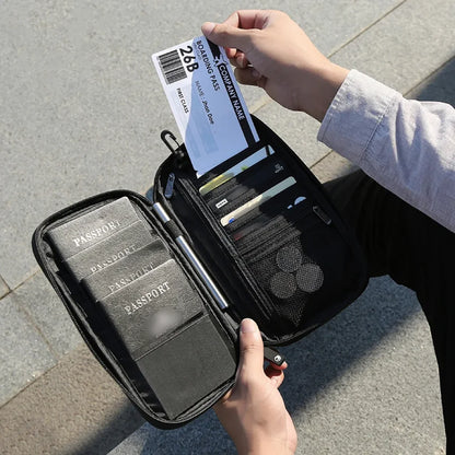 RFID Blocking Passport Wallet Family Passport Holder Multi Functional Document Case Organizer Travel accessories Document Bag