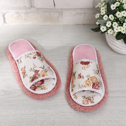 Chenille Lazy Floor Slippers Cover Cleaning Floor Removable Cleaning Floor Slippers