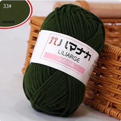 Multi-purpose 25g/ball Milk Cotton Yarn for DIY, Handmade Crafts, Amigurumi, Hats, and Bags