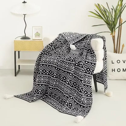 Bohemian Blanket Soft Sofa Cover Summer Blanket Office Nap Blankets Air Conditioning Blankets Knit Blanket For Travel
