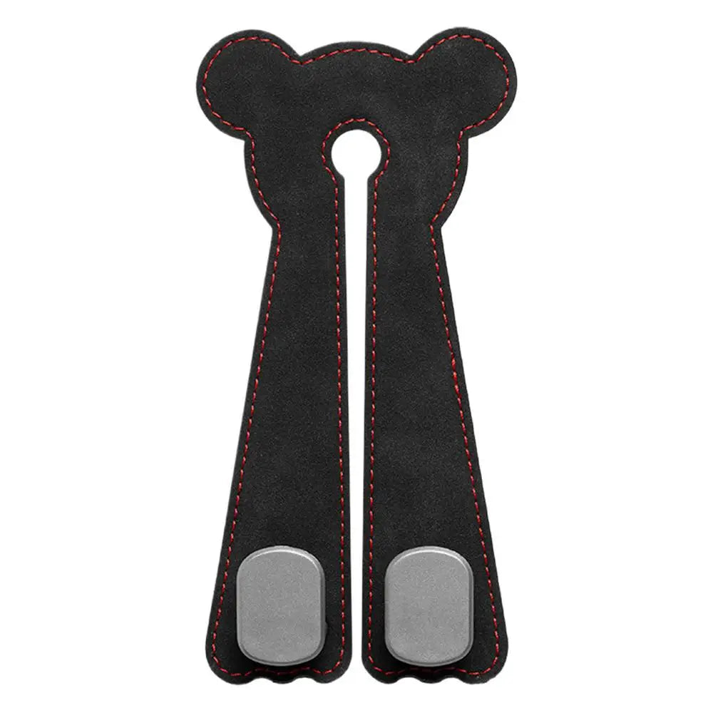 Car Seat Hooks for Headrest Leather Car Seat Headrest Double Hook Car Back Seat Headrest Hooks for Handbags