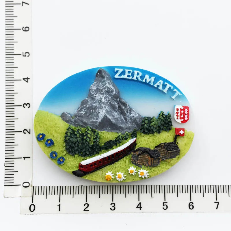 Europe Switzerland 3D Fridge Magnets Tourism Souvenir Refrigerator Magnets Sticker Collection Handicraft Decoration Articles