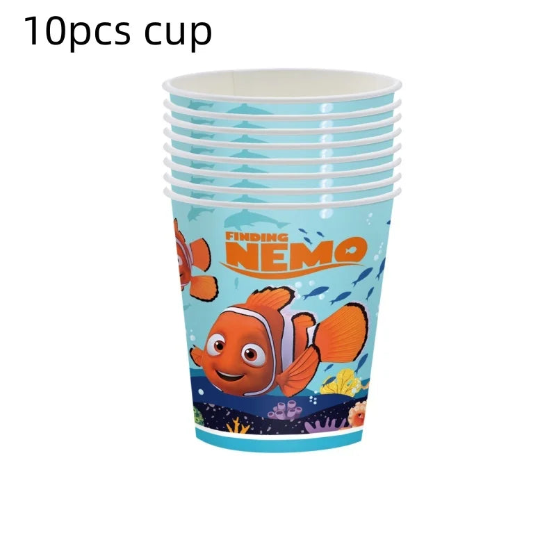 Finding Nemo Birthday Party Decoration Children Party Balloons Disposable Tableware Plates Napkins Cup Tablecloth Party Supplies