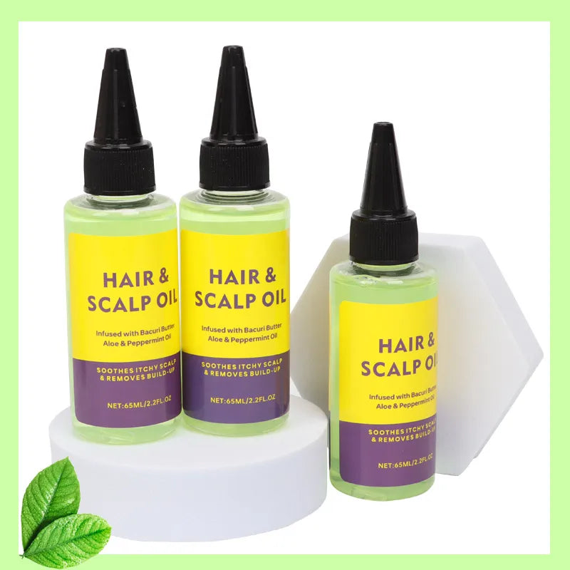 Hair Scalp Oil 65Ml Anti Drynes Soothes Itchy Scalp And Removes Product Build Up Infused With Bacuri Butter Aloe&Peppermint Oil