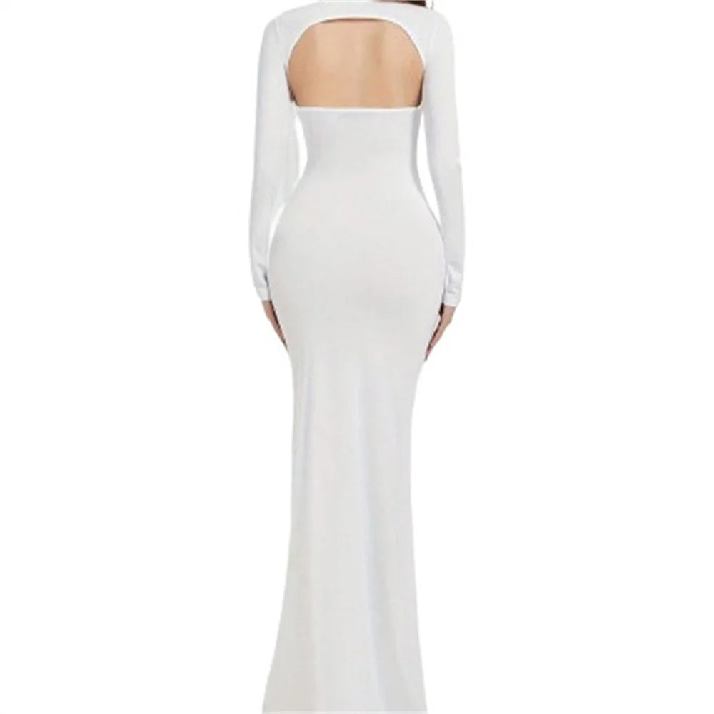 Maternity Dresses For Photoshoot Sexy Stretch Pregnancy Clothing Fishtail Skirt Backless and Abdominal Dress Floor Length Skirt