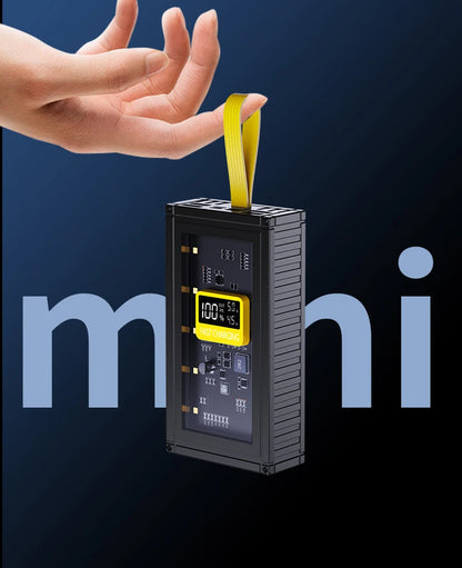 30000mAh 50000mAh 120W Fast Charging Transparent Power Bank 200000mAh Large-capacity Mobile Power Supply BCAK  Mobile Phones