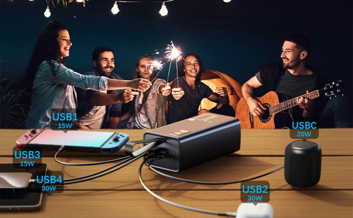 Fast charging power supply equipment rechargeable battery Portable digital MultiOutput MultiInput fast charging Large capacity