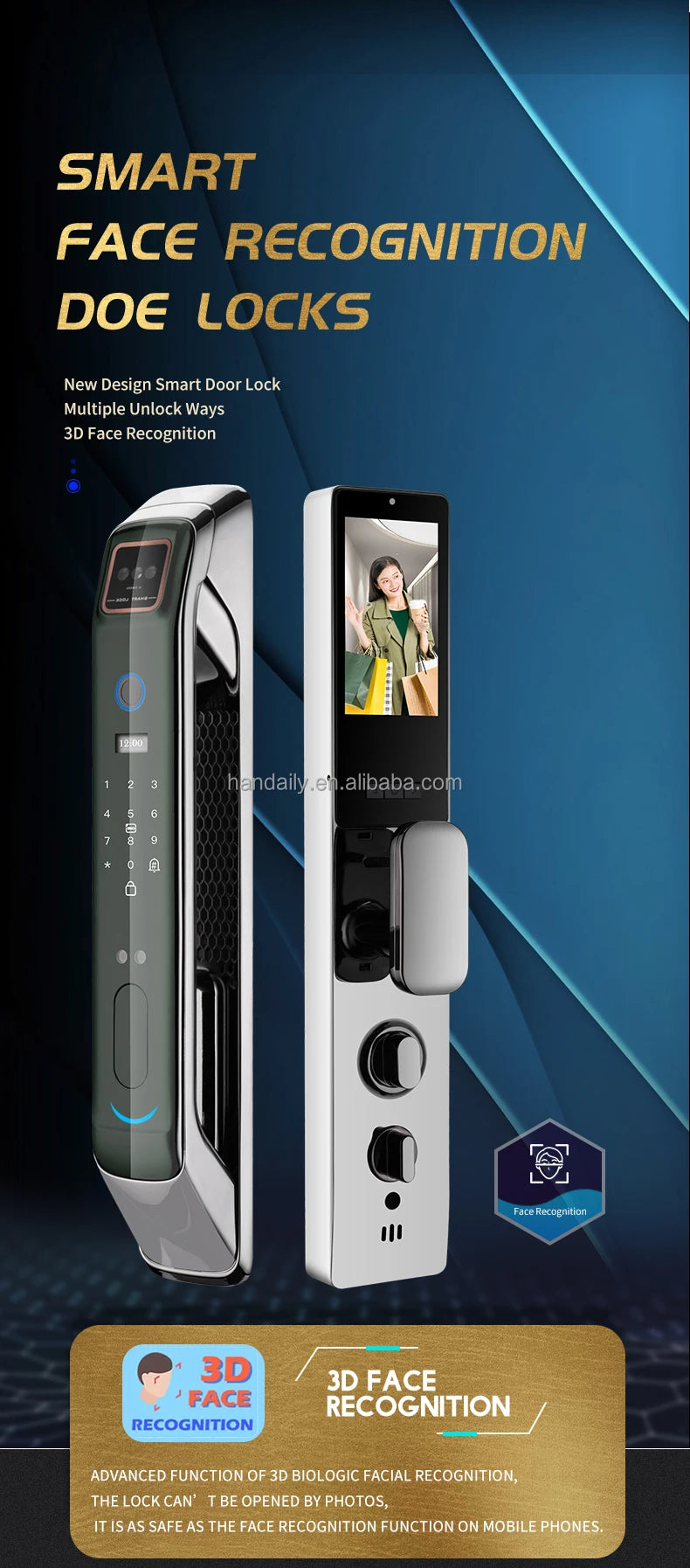 Usmart Go Smart Door Lock  Fingerprint Intelligent Digital Support Real Time Video Intercom Function Smart Door Lock