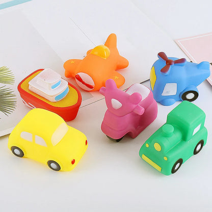 6pcs Cartoon Vehicle Baby Bathing Toys Swimming Water Toys Children Shower Toys Bathtub Toys Funny Gift