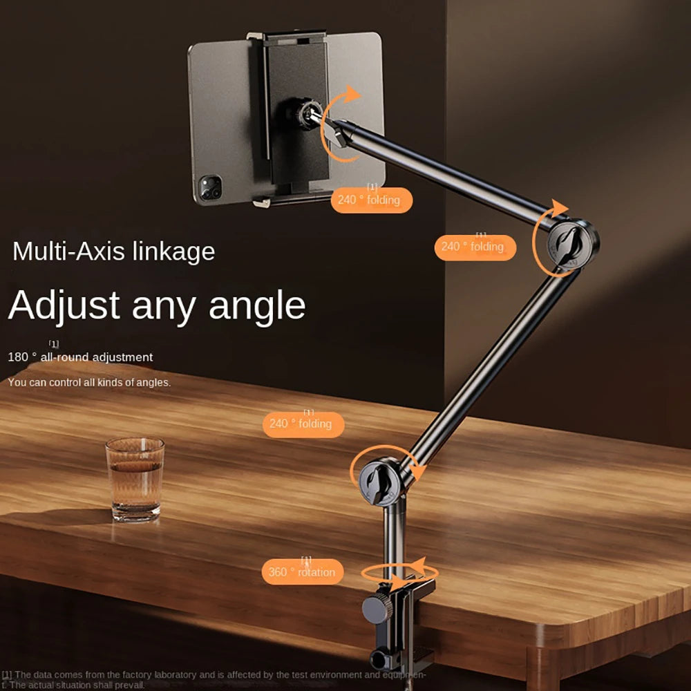 Tablet Holder for Bed Desk IPad Stand with Flexible Metal Arm Rods Tablet Stand For 4-13 inch Android Tablet Xiaomi Poco Bracket
